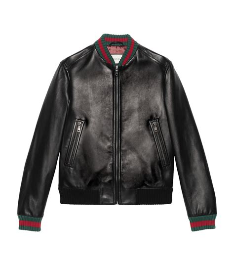 gucci herren jacke sale|gucci leather jacket.